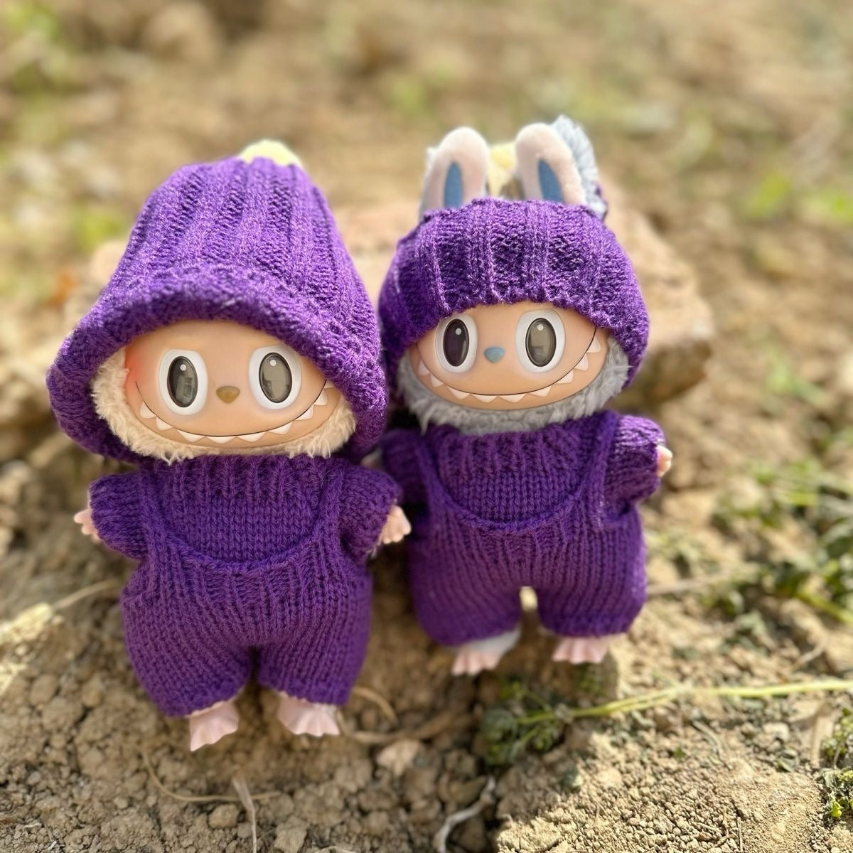 Labubu 17cm labubu keychain outfit for purple