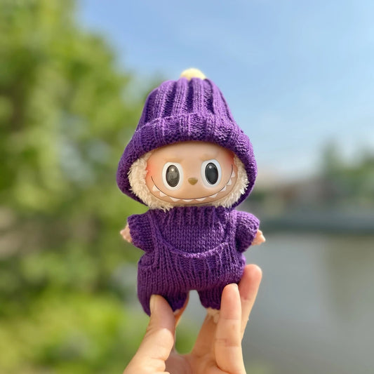 Labubu 17cm labubu keychain outfit for purple